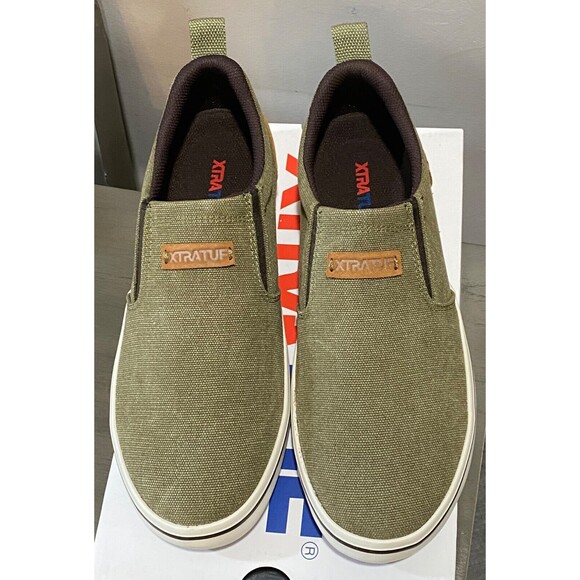 XTRATUF Men's 8 Sharkbyte Canvas Suede Slip On Deck Shoes Sneakers Green XSB-300 - Picture 3 of 8
